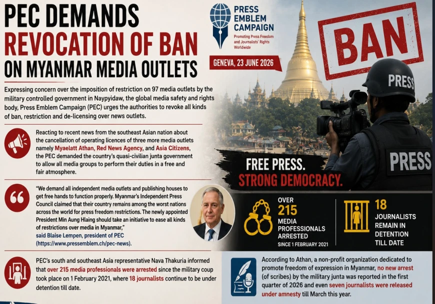 PEC demands revocation of ban on Myanmar media outlets
